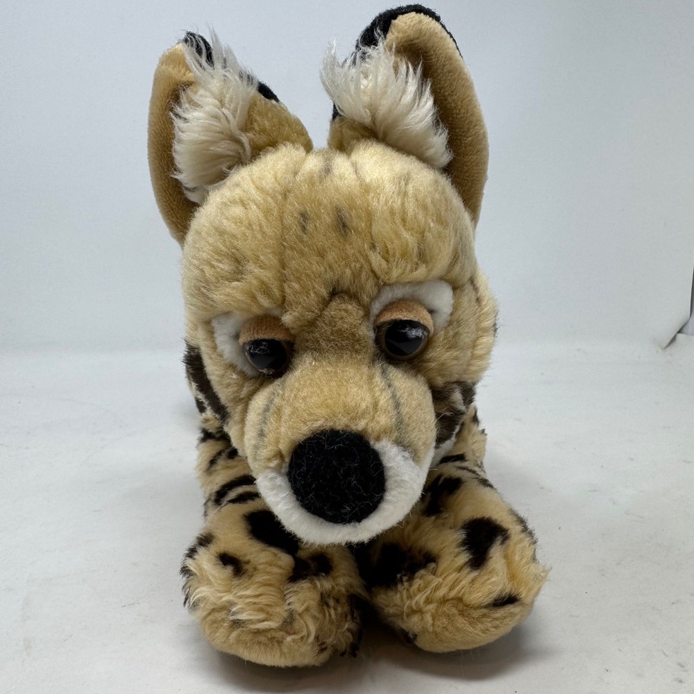 SOS Save‎ Our Space African Serval Plush Spotted Wild Cat Stuffed Animal 13 inch